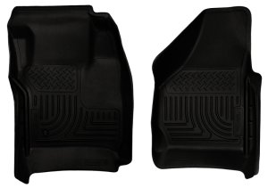 Ford F-350 Super Duty Floor Liners - Front - Husky Liners - WeatherBeater - Black - `08-`10